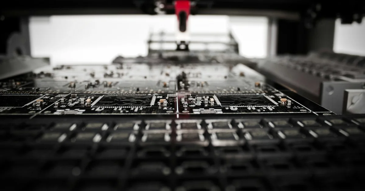 Precision equipment working above an electronic circuit board