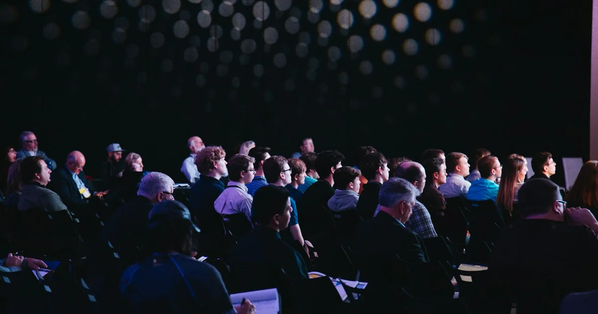 A large professional conference and presentation space